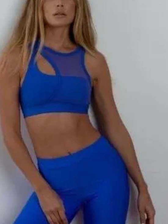 ALO Yoga Other - FINAL SALE Alo Yoga Airlift Crescent Sports Bra Royal Blue